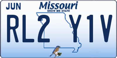 MO license plate RL2Y1V