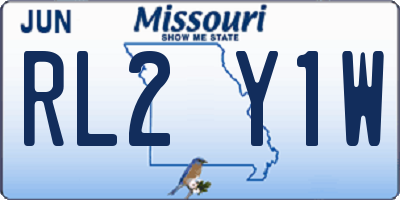 MO license plate RL2Y1W