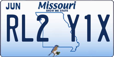 MO license plate RL2Y1X