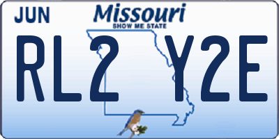 MO license plate RL2Y2E