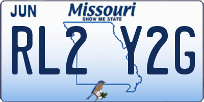 MO license plate RL2Y2G