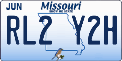 MO license plate RL2Y2H