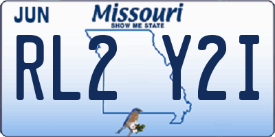 MO license plate RL2Y2I