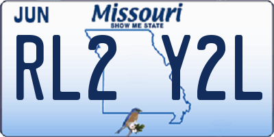 MO license plate RL2Y2L