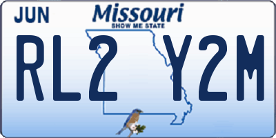 MO license plate RL2Y2M