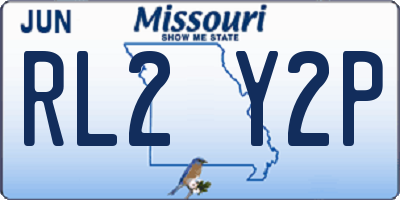 MO license plate RL2Y2P