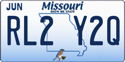 MO license plate RL2Y2Q