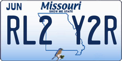 MO license plate RL2Y2R