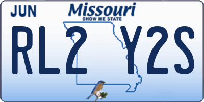 MO license plate RL2Y2S