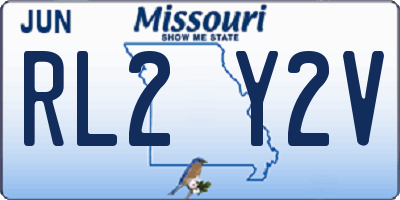 MO license plate RL2Y2V