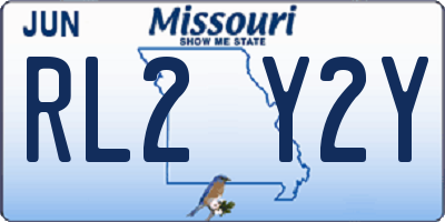 MO license plate RL2Y2Y