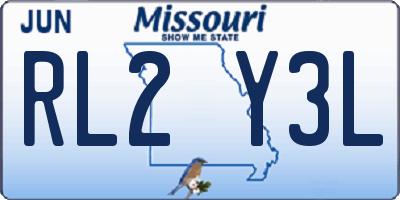 MO license plate RL2Y3L