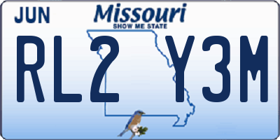 MO license plate RL2Y3M