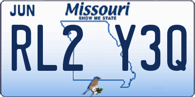 MO license plate RL2Y3Q