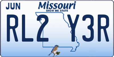 MO license plate RL2Y3R