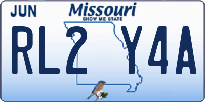 MO license plate RL2Y4A