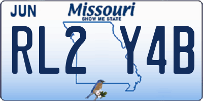MO license plate RL2Y4B