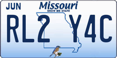 MO license plate RL2Y4C