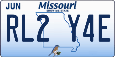 MO license plate RL2Y4E