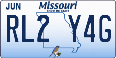 MO license plate RL2Y4G