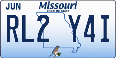 MO license plate RL2Y4I