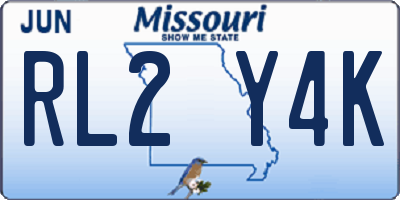 MO license plate RL2Y4K