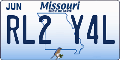 MO license plate RL2Y4L
