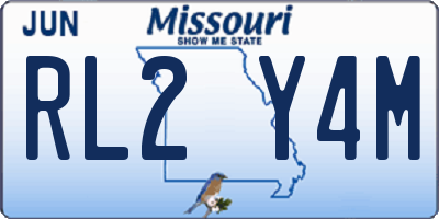 MO license plate RL2Y4M