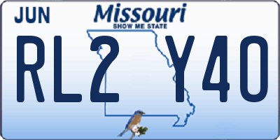 MO license plate RL2Y4O