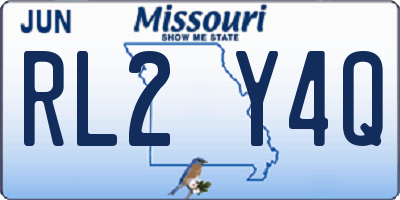 MO license plate RL2Y4Q