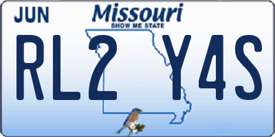MO license plate RL2Y4S