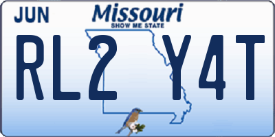 MO license plate RL2Y4T