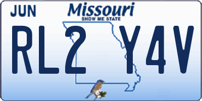 MO license plate RL2Y4V
