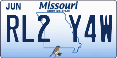 MO license plate RL2Y4W