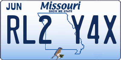 MO license plate RL2Y4X