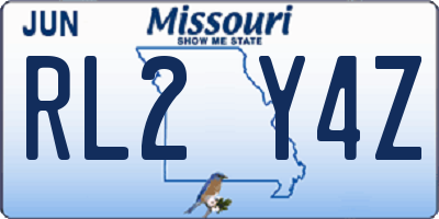 MO license plate RL2Y4Z