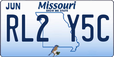 MO license plate RL2Y5C