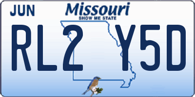 MO license plate RL2Y5D