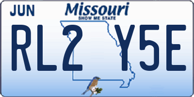 MO license plate RL2Y5E