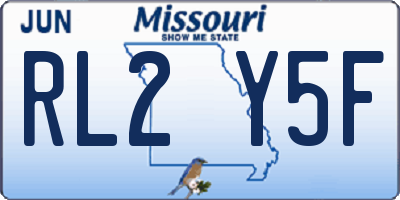 MO license plate RL2Y5F