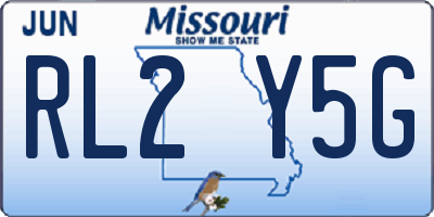 MO license plate RL2Y5G