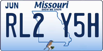 MO license plate RL2Y5H