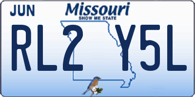 MO license plate RL2Y5L