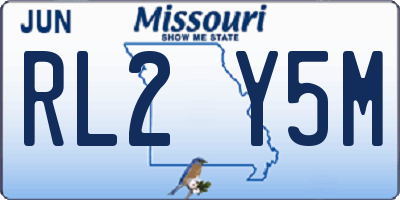 MO license plate RL2Y5M