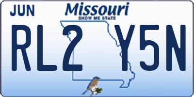 MO license plate RL2Y5N