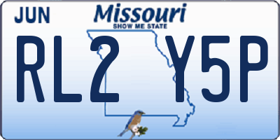 MO license plate RL2Y5P
