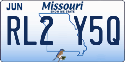 MO license plate RL2Y5Q