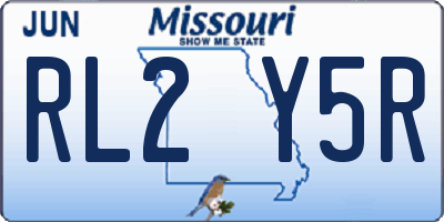 MO license plate RL2Y5R
