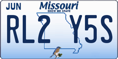MO license plate RL2Y5S