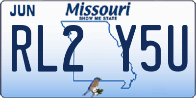 MO license plate RL2Y5U